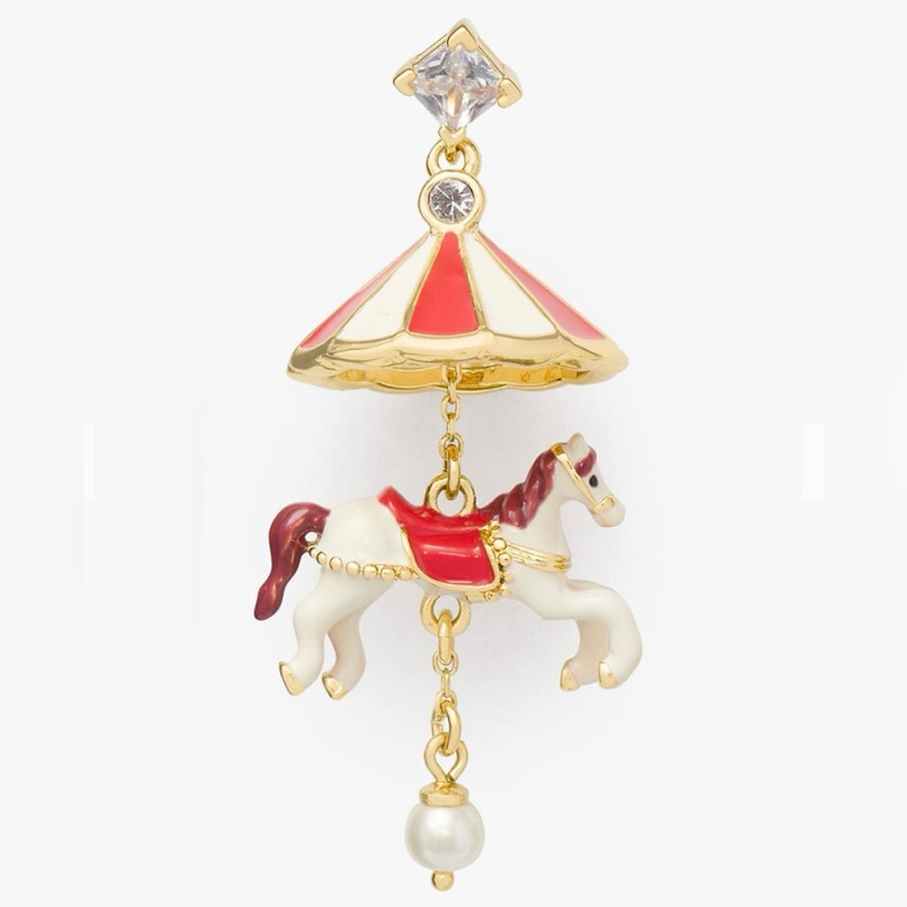 KATE SPADE Winter Wonderland Carousel Statement Earrings - Picture 2 of 5